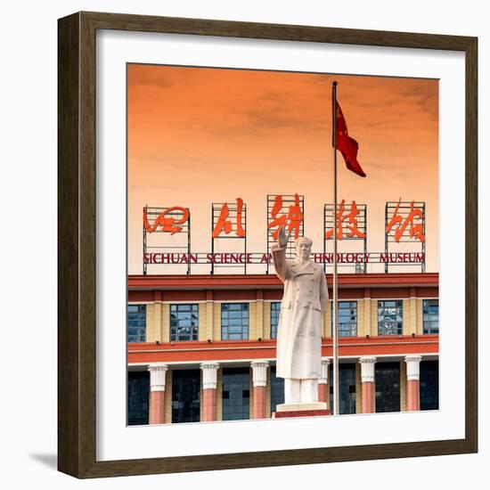 China 10MKm2 Collection - Statue of Mao Zedong-Philippe Hugonnard-Framed Photographic Print