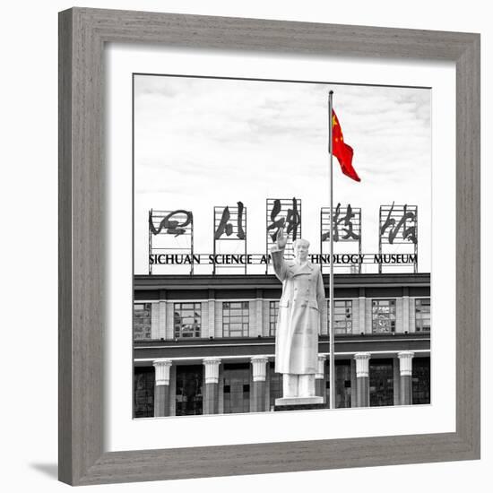 China 10MKm2 Collection - Statue of Mao Zedong-Philippe Hugonnard-Framed Photographic Print