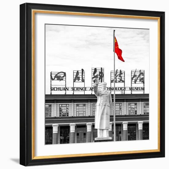 China 10MKm2 Collection - Statue of Mao Zedong-Philippe Hugonnard-Framed Photographic Print