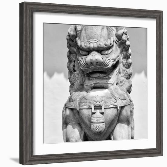 China 10MKm2 Collection - Stone Lion Statue-Philippe Hugonnard-Framed Photographic Print