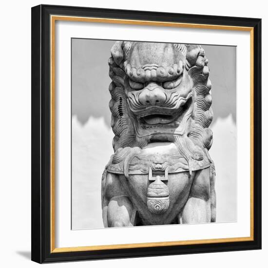 China 10MKm2 Collection - Stone Lion Statue-Philippe Hugonnard-Framed Photographic Print