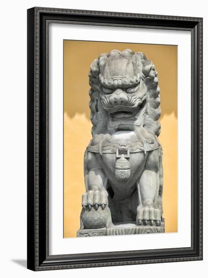 China 10MKm2 Collection - Stone Lion Statue-Philippe Hugonnard-Framed Photographic Print