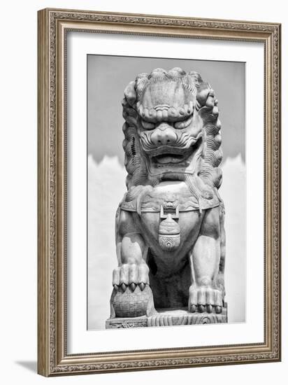 China 10MKm2 Collection - Stone Lion Statue-Philippe Hugonnard-Framed Photographic Print