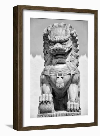 China 10MKm2 Collection - Stone Lion Statue-Philippe Hugonnard-Framed Photographic Print