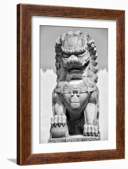 China 10MKm2 Collection - Stone Lion Statue-Philippe Hugonnard-Framed Photographic Print