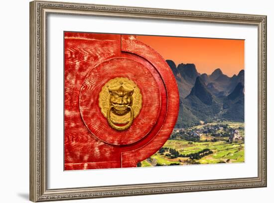 China 10MKm2 Collection - The Door God - Guilin-Philippe Hugonnard-Framed Photographic Print