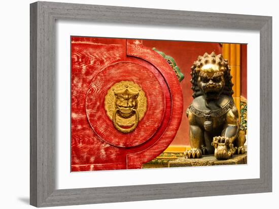 China 10MKm2 Collection - The Door God - Lion-Philippe Hugonnard-Framed Photographic Print