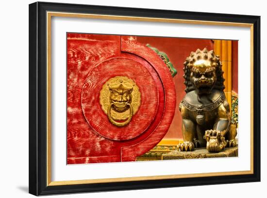 China 10MKm2 Collection - The Door God - Lion-Philippe Hugonnard-Framed Photographic Print