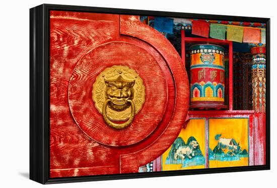 China 10MKm2 Collection - The Door God - Prayer Wheel-Philippe Hugonnard-Framed Premier Image Canvas