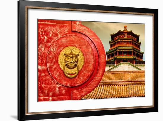 China 10MKm2 Collection - The Door God - The Summer Palace Beijing-Philippe Hugonnard-Framed Photographic Print