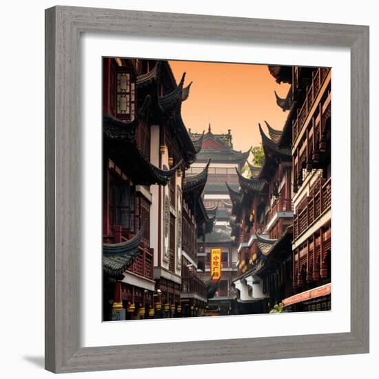 China 10MKm2 Collection - Traditional Architecture in Yuyuan Garden - Shanghai-Philippe Hugonnard-Framed Photographic Print