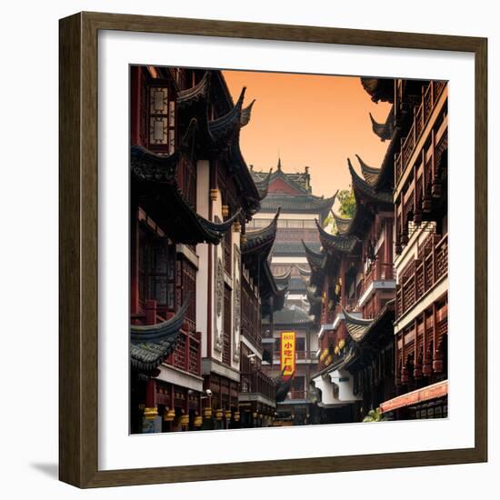 China 10MKm2 Collection - Traditional Architecture in Yuyuan Garden - Shanghai-Philippe Hugonnard-Framed Photographic Print