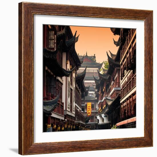 China 10MKm2 Collection - Traditional Architecture in Yuyuan Garden - Shanghai-Philippe Hugonnard-Framed Photographic Print