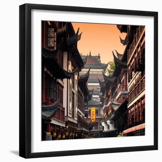 China 10MKm2 Collection - Traditional Architecture in Yuyuan Garden - Shanghai-Philippe Hugonnard-Framed Photographic Print