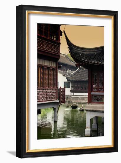 China 10MKm2 Collection - Traditional Architecture in Yuyuan Garden - Shanghai-Philippe Hugonnard-Framed Photographic Print