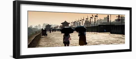 China 10MKm2 Collection - Walk on the City Walls at Sunset - Xi'an City-Philippe Hugonnard-Framed Photographic Print