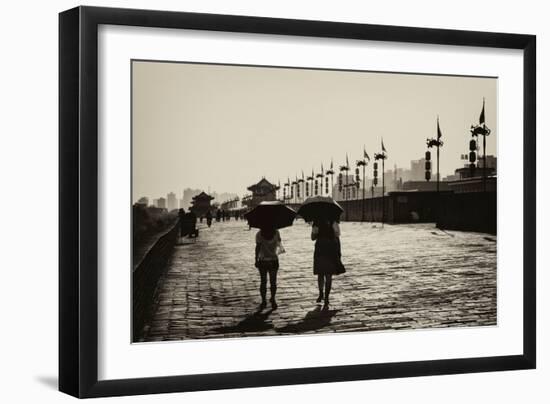 China 10MKm2 Collection - Walk on the City Walls at sunset - Xi'an City-Philippe Hugonnard-Framed Photographic Print