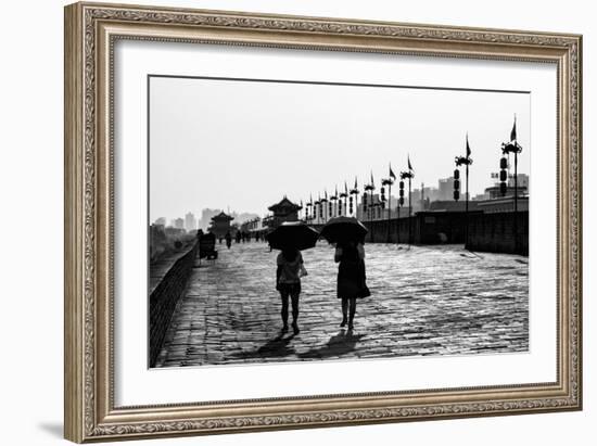 China 10MKm2 Collection - Walk on the City Walls at sunset - Xi'an City-Philippe Hugonnard-Framed Photographic Print