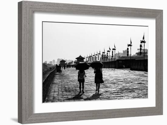 China 10MKm2 Collection - Walk on the City Walls at sunset - Xi'an City-Philippe Hugonnard-Framed Photographic Print