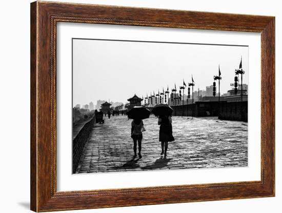 China 10MKm2 Collection - Walk on the City Walls at sunset - Xi'an City-Philippe Hugonnard-Framed Photographic Print