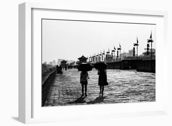 China 10MKm2 Collection - Walk on the City Walls at sunset - Xi'an City-Philippe Hugonnard-Framed Photographic Print