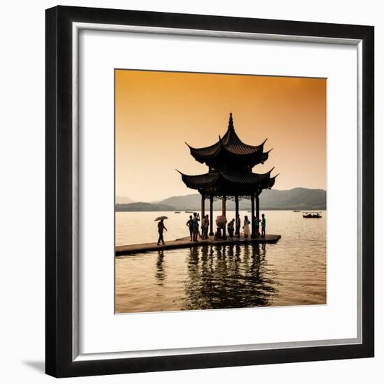 China 10MKm2 Collection - Water Pavilion at sunset-Philippe Hugonnard-Framed Photographic Print