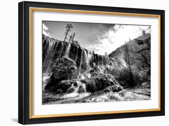 China 10MKm2 Collection - Waterfalls in the Jiuzhaigou National Park-Philippe Hugonnard-Framed Photographic Print