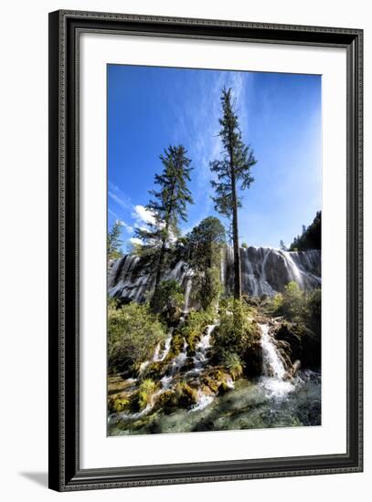 China 10MKm2 Collection - Waterfalls in the Jiuzhaigou National Park-Philippe Hugonnard-Framed Photographic Print