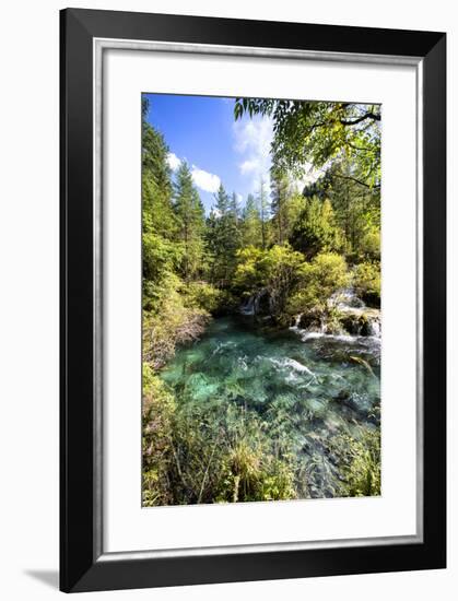 China 10MKm2 Collection - Waterfalls in the Jiuzhaigou National Park-Philippe Hugonnard-Framed Photographic Print