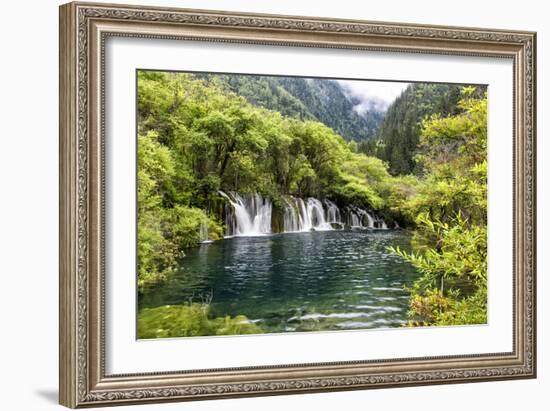 China 10MKm2 Collection - Waterfalls in the Jiuzhaigou National Park-Philippe Hugonnard-Framed Photographic Print