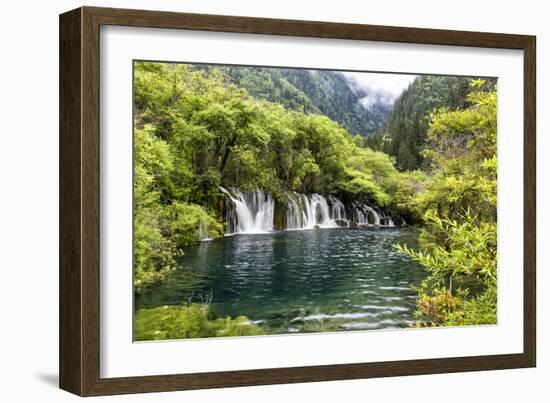 China 10MKm2 Collection - Waterfalls in the Jiuzhaigou National Park-Philippe Hugonnard-Framed Photographic Print