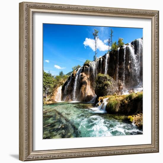 China 10MKm2 Collection - Waterfalls in the Jiuzhaigou National Park-Philippe Hugonnard-Framed Photographic Print