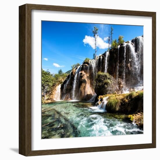 China 10MKm2 Collection - Waterfalls in the Jiuzhaigou National Park-Philippe Hugonnard-Framed Photographic Print