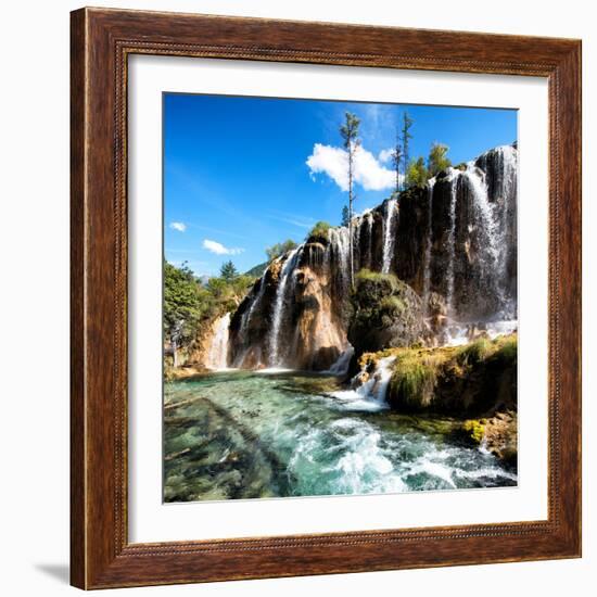 China 10MKm2 Collection - Waterfalls in the Jiuzhaigou National Park-Philippe Hugonnard-Framed Photographic Print