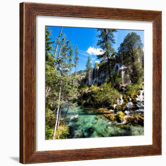 China 10MKm2 Collection - Waterfalls in the Jiuzhaigou National Park-Philippe Hugonnard-Framed Photographic Print