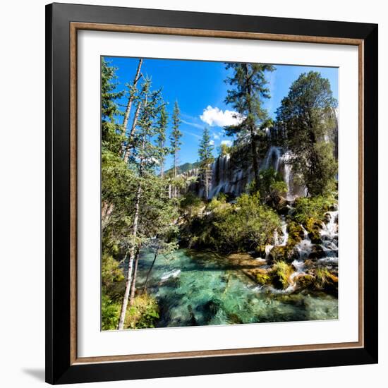 China 10MKm2 Collection - Waterfalls in the Jiuzhaigou National Park-Philippe Hugonnard-Framed Photographic Print