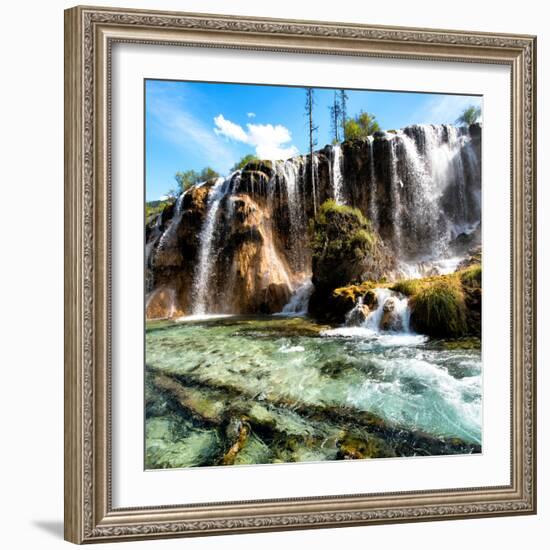 China 10MKm2 Collection - Waterfalls in the Jiuzhaigou National Park-Philippe Hugonnard-Framed Photographic Print