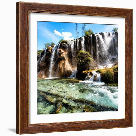 China 10MKm2 Collection - Waterfalls in the Jiuzhaigou National Park-Philippe Hugonnard-Framed Photographic Print