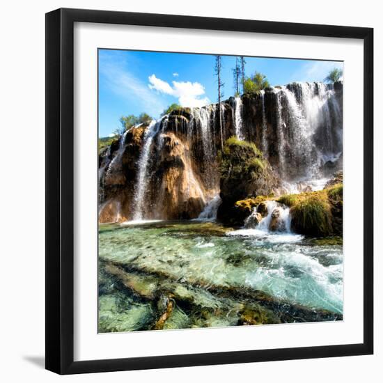 China 10MKm2 Collection - Waterfalls in the Jiuzhaigou National Park-Philippe Hugonnard-Framed Photographic Print