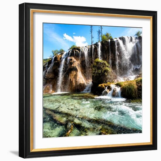 China 10MKm2 Collection - Waterfalls in the Jiuzhaigou National Park-Philippe Hugonnard-Framed Photographic Print