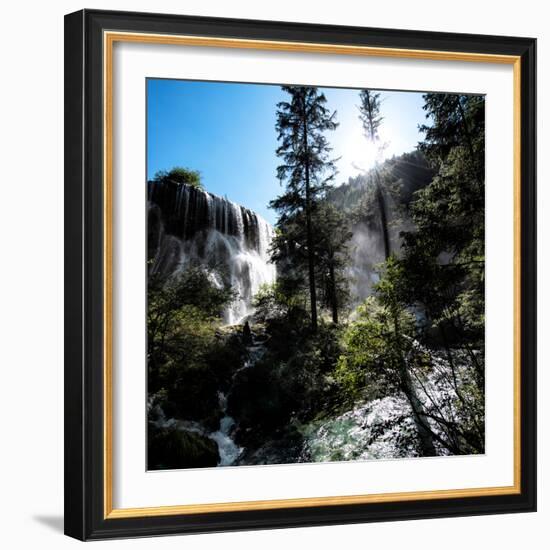 China 10MKm2 Collection - Waterfalls in the Jiuzhaigou National Park-Philippe Hugonnard-Framed Photographic Print