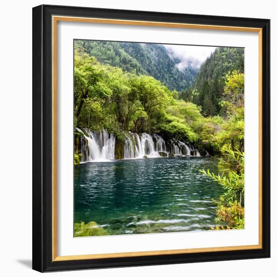 China 10MKm2 Collection - Waterfalls in the Jiuzhaigou National Park-Philippe Hugonnard-Framed Photographic Print