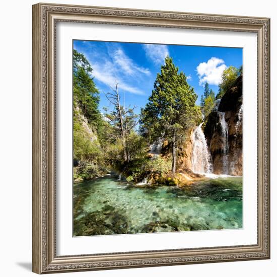 China 10MKm2 Collection - Waterfalls in the Jiuzhaigou National Park-Philippe Hugonnard-Framed Photographic Print