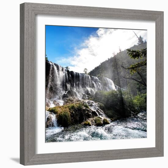 China 10MKm2 Collection - Waterfalls in the Jiuzhaigou National Park-Philippe Hugonnard-Framed Photographic Print