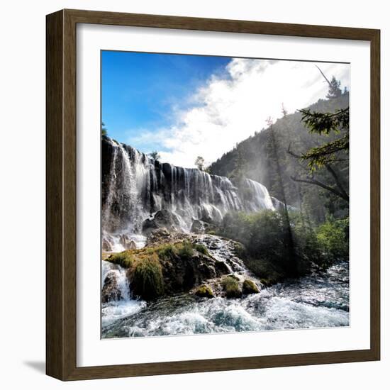 China 10MKm2 Collection - Waterfalls in the Jiuzhaigou National Park-Philippe Hugonnard-Framed Photographic Print