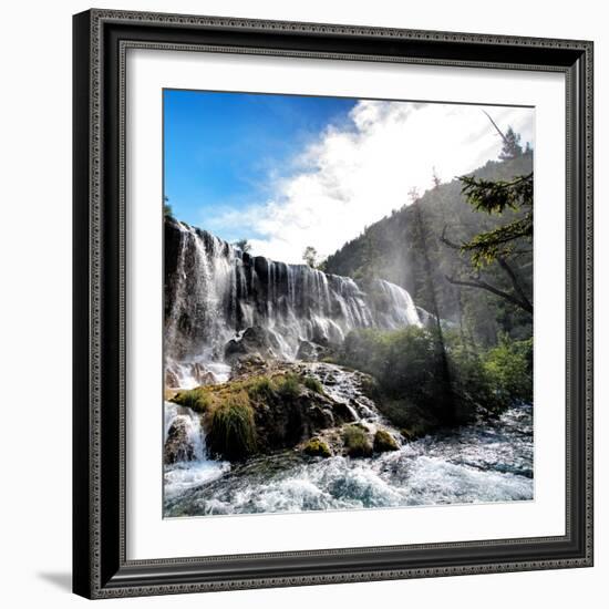 China 10MKm2 Collection - Waterfalls in the Jiuzhaigou National Park-Philippe Hugonnard-Framed Photographic Print