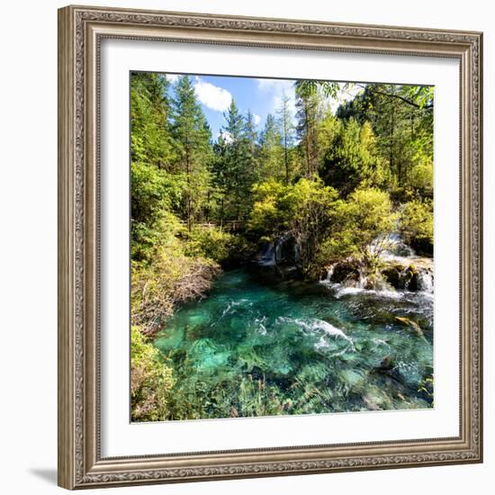 China 10MKm2 Collection - Waterfalls in the Jiuzhaigou National Park-Philippe Hugonnard-Framed Photographic Print