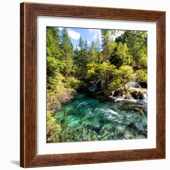 China 10MKm2 Collection - Waterfalls in the Jiuzhaigou National Park-Philippe Hugonnard-Framed Photographic Print