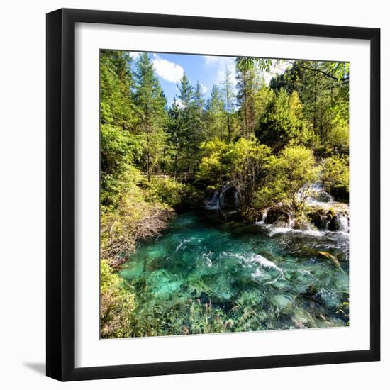 China 10MKm2 Collection - Waterfalls in the Jiuzhaigou National Park-Philippe Hugonnard-Framed Photographic Print