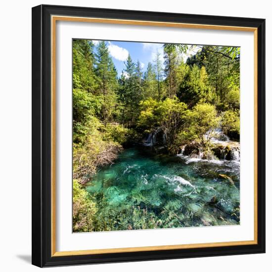 China 10MKm2 Collection - Waterfalls in the Jiuzhaigou National Park-Philippe Hugonnard-Framed Photographic Print